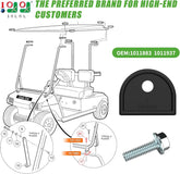 Golf Cart Front Top Strut Mount Pads with Stainless Steel Screws Kit for Club Car DS 1982-2000 Up - 10L0L